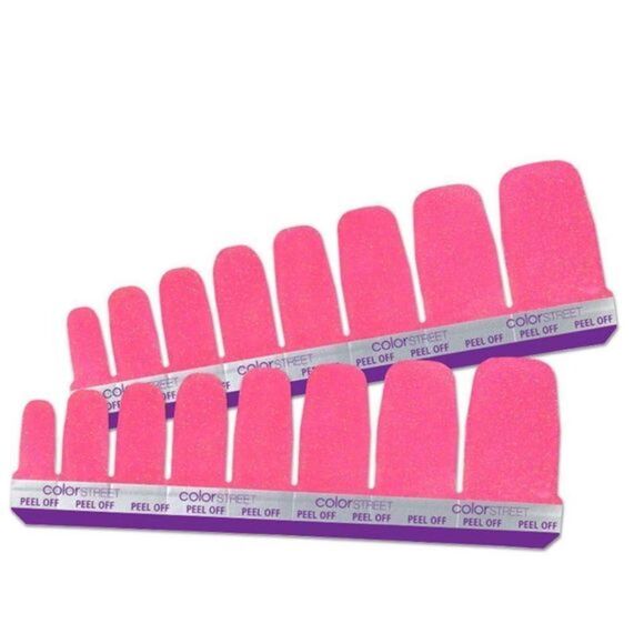 Color Street | You, Me and Capri - bold bubblegum color with gold shimmer - Picture 9 of 9